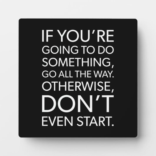 Gehen Sie den ganzen Weg, Gym, Hustle, Erfolg, Mot Fotoplatte (Vorderseite)