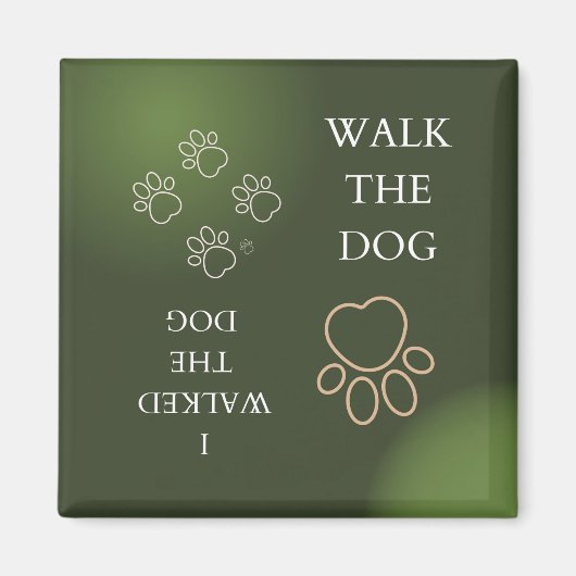 Gehen Sie den Hund, den ich begab, den Hund Drehte Magnet (Vorne)