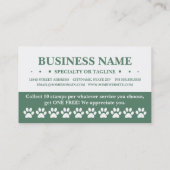 gehen Sie den Hund Treuekarte bukeh (Rückseite)