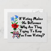 GEHEN SIE DIE ABSTIMMUNG HINAUS POSTKARTE (Vorne/Hinten)