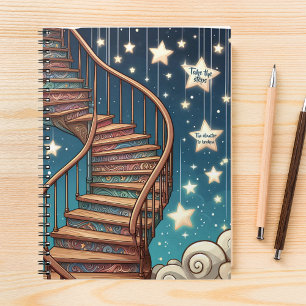 Gehen Sie die Stufen Der Aufzug ist kaputt - Schri Notizblock