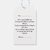 Gehen Sie direkt zum Erfolg Geschenkanhänger (Rückseite)