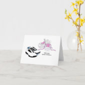 Gehen Sie eine Meile in den Schuhen anderer Grußka Karte (Gelbe Blume)