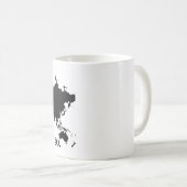 Gehen Sie einfach. Weltkarten-Kaffee-Tasse Kaffeetasse (VorderseiteRechts)