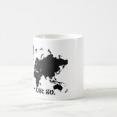 Gehen Sie einfach. Weltkarten-Kaffee-Tasse Kaffeetasse (Mittel)