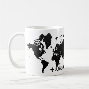 Gehen Sie einfach. Weltkarten-Kaffee-Tasse Kaffeetasse