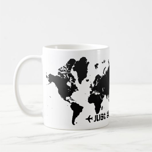Gehen Sie einfach. Weltkarten-Kaffee-Tasse Kaffeetasse (Links)