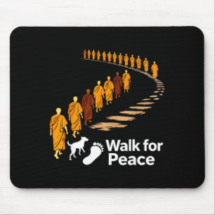 Gehen Sie Frieden 2026 Weltfrieden Mönche mit Alok Mousepad