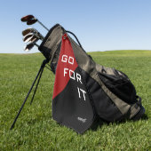 Gehen Sie für esrotes und schwarzes modernes Golfhandtuch (Gras)