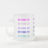 GEHEN SIE FÜR SIE! Tasse (mattiertes Glas) (Links)