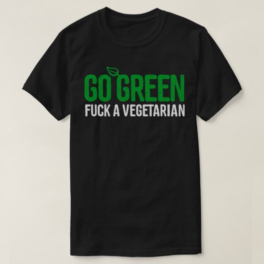 Gehen Sie grün ein vegetarisches lustiges vegetari T-Shirt (Design vorne)