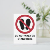 Gehen Sie hier nicht hin oder stehen Sie hier, Unt Postkarte (Stehend Vorderseite)