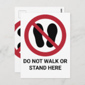 Gehen Sie hier nicht hin oder stehen Sie hier, Unt Postkarte (Vorne/Hinten)