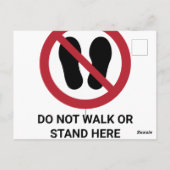 Gehen Sie hier nicht hin oder stehen Sie hier, Unt Postkarte (Rückseite)