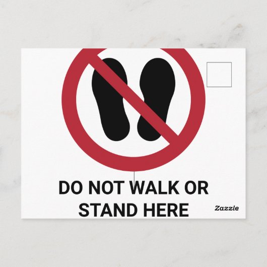 Gehen Sie hier nicht hin oder stehen Sie hier, Unt Postkarte (Rückseite)