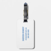 Gehen Sie hinaus und erforschen Sie Zitat und Gepäckanhänger (Rückseite vertikal)