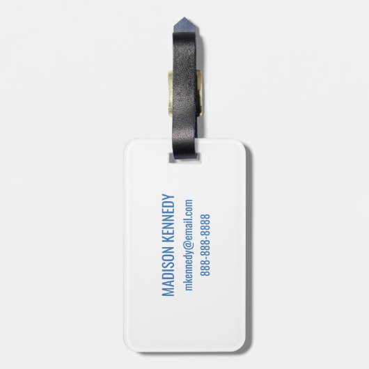 Gehen Sie hinaus und erforschen Sie Zitat und Gepäckanhänger (Rückseite vertikal)