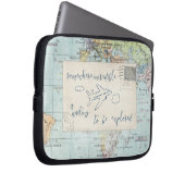 Gehen Sie hinaus und erforschen Sie Zitat und Laptopschutzhülle (Vorne Rechts)