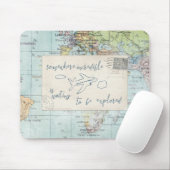 Gehen Sie hinaus und erforschen Sie Zitat und Mousepad (Mit Mouse)