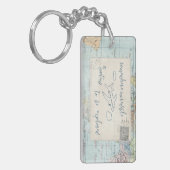 Gehen Sie hinaus und erforschen Sie Zitat und Schlüsselanhänger (Vorderseite links)