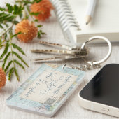 Gehen Sie hinaus und erforschen Sie Zitat und Schlüsselanhänger (Vorderseite rechts)