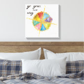 Gehen Sie Ihr eigenes Angebot mit farbigem Kompass Leinwanddruck (Insitu (Schlafzimmer))