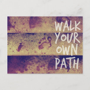 Gehen Sie Ihren eigenen Weg Postkarte