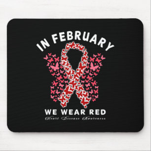 Gehen Sie im Februar Rot Herzkrankheit-Bewusstsein Mousepad