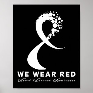 Gehen Sie im Februar Rot Herzkrankheit Gesundheits Poster
