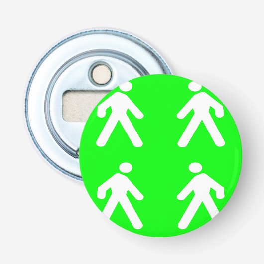 Gehen Sie im Grünen Flaschenöffner (Vorderseite)