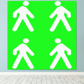 Gehen Sie im Grünen Leinwanddruck (Insitu (Holzboden))