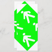 Gehen Sie im Grünen Menükarte (Vorne/Hinten)