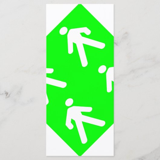 Gehen Sie im Grünen Menükarte (Vorderseite)