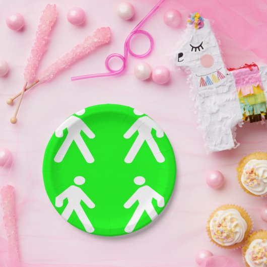 Gehen Sie im Grünen Pappteller (Party)