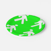 Gehen Sie im Grünen Pappteller (Schrägansicht)