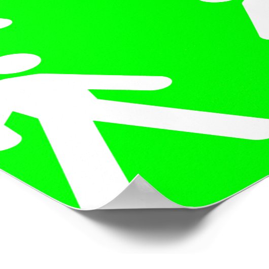 Gehen Sie im Grünen Poster (Ecke)