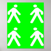 Gehen Sie im Grünen Poster (Vorne)