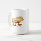 Gehen Sie immer mit mir - für immer | Lion Design Kaffeetasse (Vorderseite Links)
