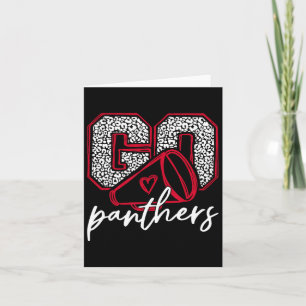 Gehen Sie immer Panthers Schule Sport Name Panther Karte