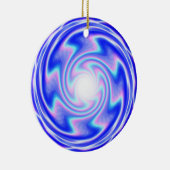 Gehen Sie ins Licht - blaue Spirale (Worte hinzufü Keramik Ornament (Rechts)