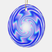Gehen Sie ins Licht - blaue Spirale (Worte hinzufü Keramik Ornament (Links)