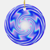 Gehen Sie ins Licht - blaue Spirale (Worte hinzufü Keramik Ornament (Hinten)