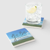 Gehen Sie ist abenteuerlich Steinuntersetzer (Seitenansicht)