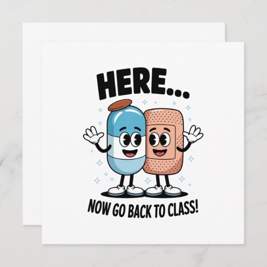 Gehen Sie jetzt zurück zur Krankenpflege in der Sc Einladung (Vorne/Hinten)