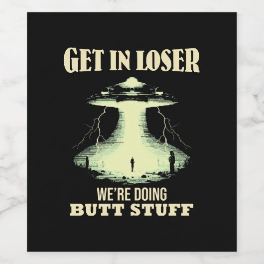 Gehen Sie locker - wir machen Hintern. Weinetikett (Einzelnes Label)