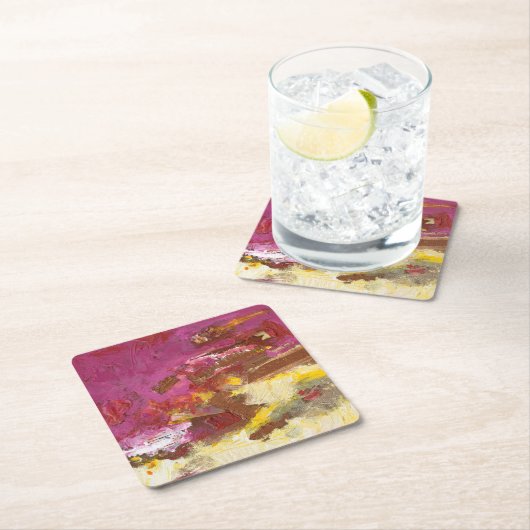 Gehen Sie mir durch Rechteckiger Pappuntersetzer (Vor Ort)