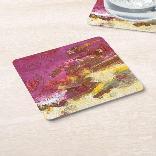 Gehen Sie mir durch Rechteckiger Pappuntersetzer (angewinkelt)