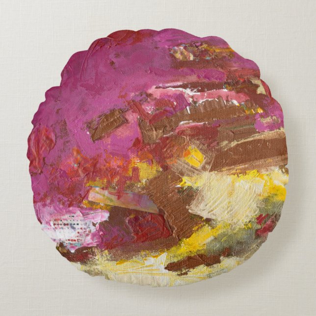 Gehen Sie mir durch Rundes Kissen (Vorderseite)