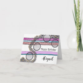 Gehen Sie mit, abstrakt, Ihr Name, Ihr Geburtstag Karte