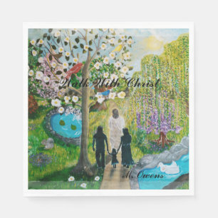 Gehen Sie mit Christus Napkins Serviette